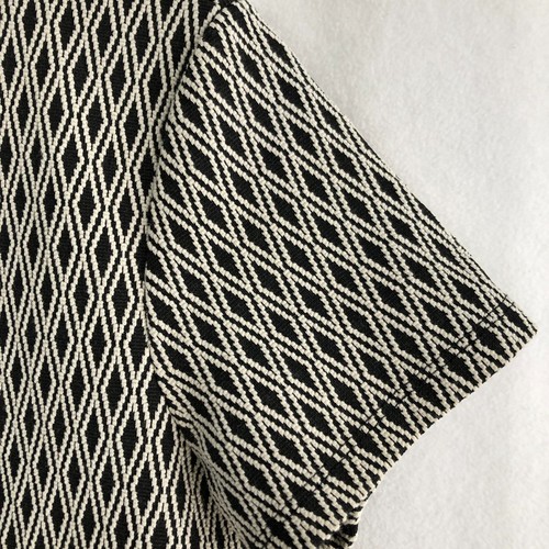 Zara Trafaluc Womens Boxy Stretch Knit Short Sleeve Top Geometric Goth Mod M - Picture 5 of 10
