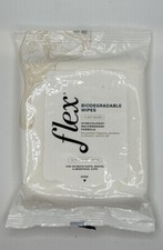 LOT OF 4 Flex Biodegradeable Plant Based Flushable Wipes, 12ct 48 TOTAL 