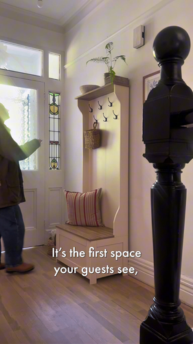 Cream Coat Stand with Shoe Storage, Hallway Unit & Storage Bench, VonHaus - Video 1 of 1