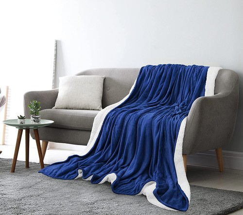Sherpa Bed Blanket 480GSM Plush Blanket Fleece Reversible Blanket Utopia Bedding - Picture 16 of 88