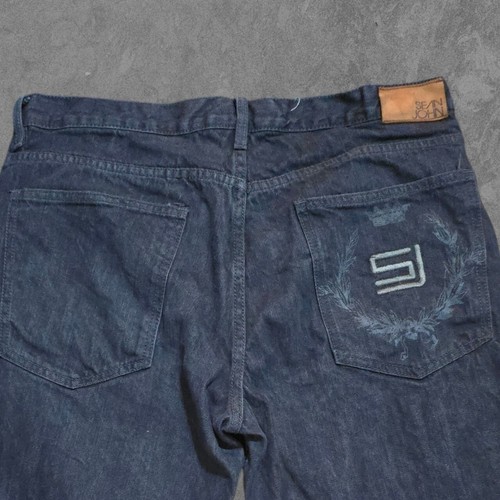 Vintage Sean John Jeans Men 34  Baggy Straight Wide Leg Hip Hop Skate Y2K Jeans - Bild 3 von 8