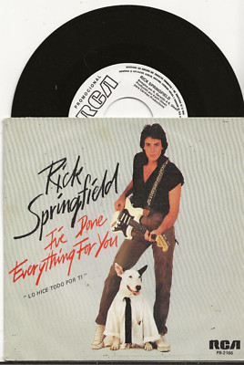 RICK SPRINGFIELD - I'VE DONE EVERYTHING FOR YOU WHITE LABEL SPAIN PROMO SINGLE