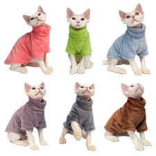 Pet Clothes Plush Hoodies Cats Coat Sweatshirt Skin Friendly Comfortable Warm