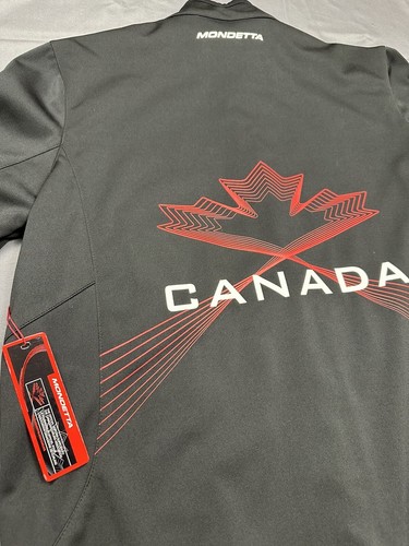 Mondetta Jacket Mens Medium CANADA Graphic Print Maple Leaf Full Zip Sweater NEW - Picture 9 of 19
