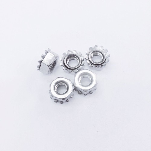 6-32 8-32 UNC K Lock Nuts External-Tooth Lock Washer Steel Bright Zinc Plated - Picture 10 of 10