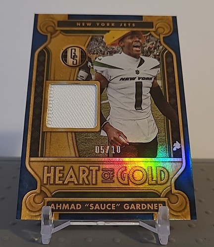 Ahmad Sauce Gardner 2023 Gold Standard "Heart Of Gold" Patch SN 5/10 - Picture 2 of 11