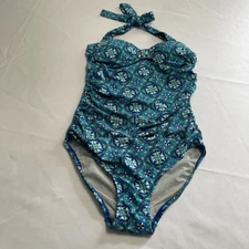 Love Your Assets By Sara Blakely Spanx Blue One Piece Bathing Suit Size Small
