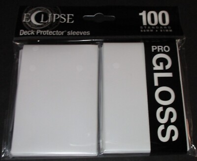 Card Sleeves Eclipse 100 Count Deck Protector Sleeves Pro Gloss (WHITE) Magic MT