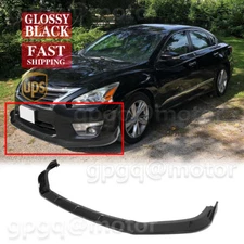 For Nissan Altima 2013-2015 V Style Glossy Black Front Bumper Lip Chin Splitter