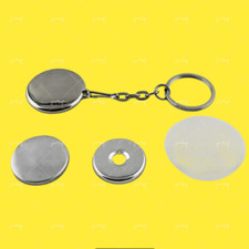 37mm Electroplating Key Chain Button Parts Badge Maker Crafting Tool Craft 100pc