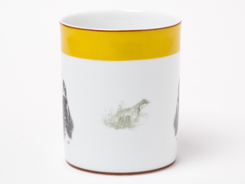 HERMES Mug Cup Tableware Animal Dog German Pointer Pheasant Tea