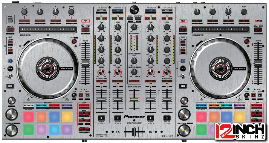 Pioneer DDJ-SX2 Skin - brushed silver