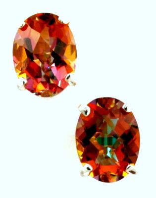 Twilight Fire Topaz, 925 Sterling Silver Earrings, SE002