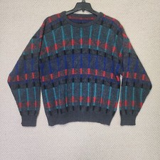 Vintage Grandpa Sweater Mens Size L/XL Jantzen 80s 90s Wool Blend Made In USA
