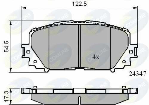 FOR TOYOTA YARIS/VITZ 1.8 L COMLINE FRONT BRAKE PADS SET BRAKING PADS CBP01767 - Picture 2 of 5