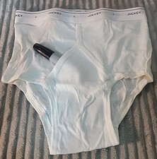  1 Vtg Jockey Classic Whitey Tighties Brief Underwear Inverted Y Front Fly 34