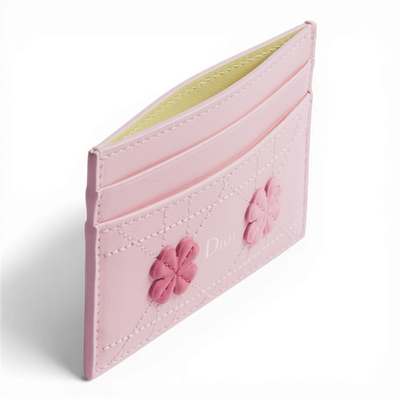 Dior Jardin Freesia Card Holder w/Clover Charm Japan Exclusive
