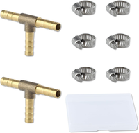 Messing T-StüCk 8 Mm FüR Wasser Gas Kraftstoff 3-Wege Schlauchadapter