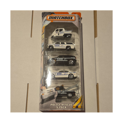 Matchbox Police Rescue 5-Pack NYPD 1:64 Diecast Police Vehicles Unopened Box