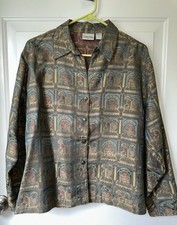 Beautiful Silk Rayon Blend Blazer Jacket, Chicos 2, Medium, Size 12