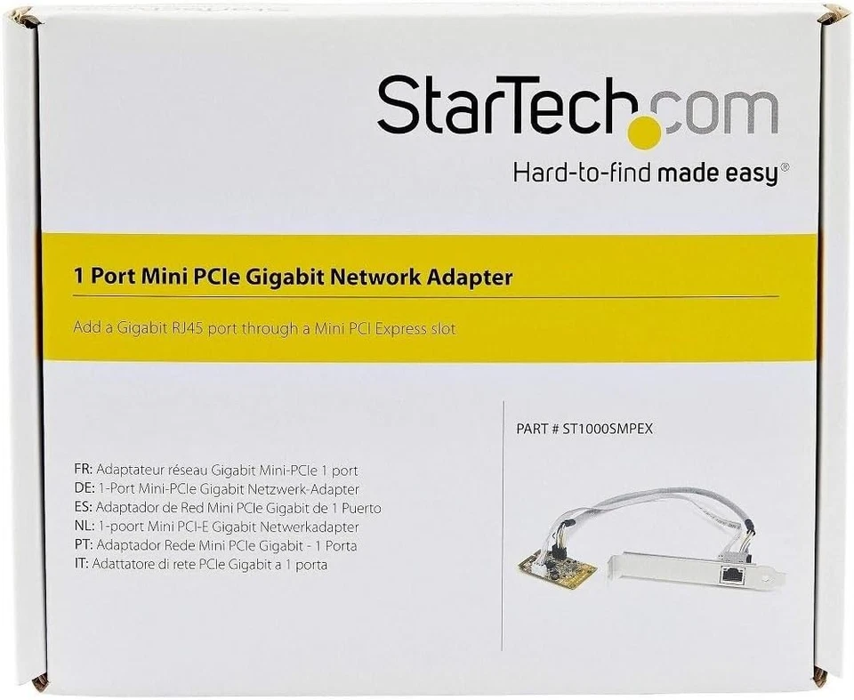 StarTech.com Mini PCIe Card - 10/100/1000Mbps RJ45 Port - IEEE 802.3 - Jumbo Fra - Image 2 of 3
