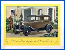 1930 Ford Model A Automobile Color Sales Brochure - Very Nice Original 1930 Ford Model A Automobile Color Sales Brochure - Very Nice Original