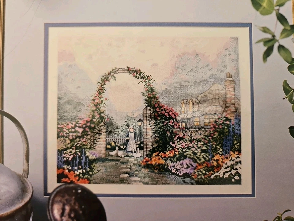 Thomas Kinkade ROSE ARBOR COTTAGE Counted Cross Stitch Pattern Book 2 FULL COLOR - Image 2 of 4