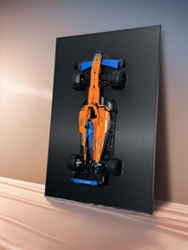 Acrylic Top-Speed Carbon Fiber Black Wall Mount Display Frame for LEGO Technic