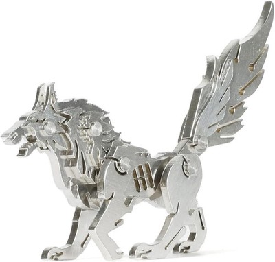 MINI - 3D Metal Puzzle Model for Adults, DIY Wild Wolf Model Kit, 2.4X3.8''