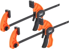 - Bar Clamps for Woodworking, 6", 2 Pack, Clamp/Spreader, Quick Grip Clamps, Woo