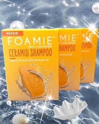 FOAMIE Shampoo | REPAIR | Ceramid & Marula-Öl | 3x80g | NEU & OVP | Plastikfrei