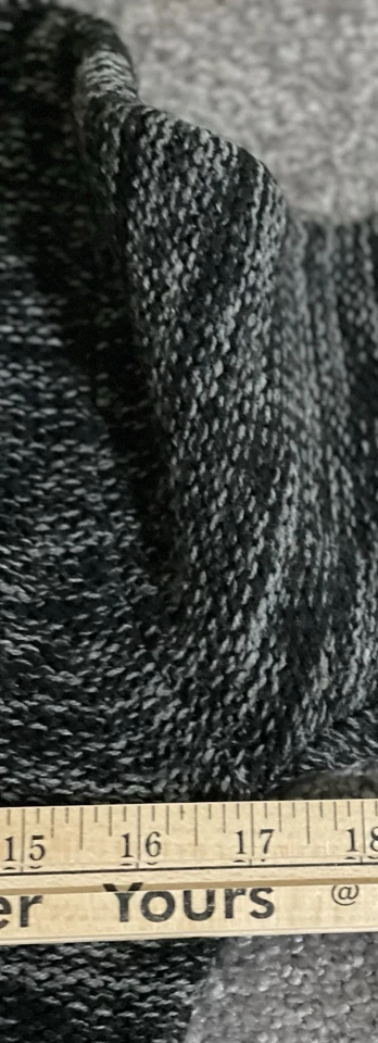 Vintage Y2K Energie Women’s Sweater L Gray Marled Cropped Knit Red Stripe - Image 3 of 4