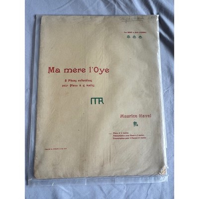 Vintage 1910 Maurice Ravel Ma Mere l'Oye Mother Goose Sheet Music Durand & Cie