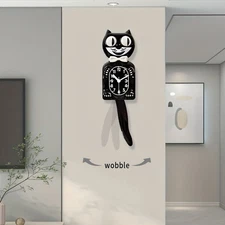 CLASSIC BLACK KIT CAT CLOCK 15.5" Kit-Cat Klock Vintage Cat Clock Swinging Tail