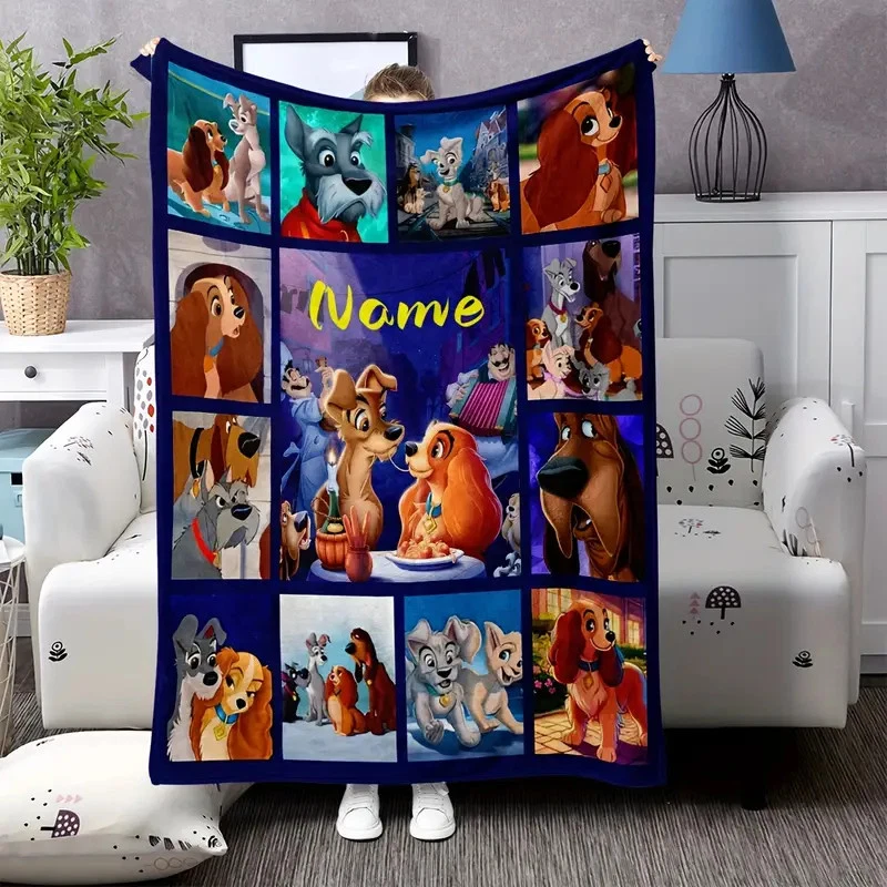 Custom Name Lady and the Tramp Fleece Blanket