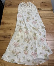Vintage Victoria's Secret Floral Sheer Lace Nightgown And Robe Size Small