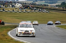 Robb Gravett Trakstar Motorsport Ford Sierra RS500 leads a group o- Old Photo