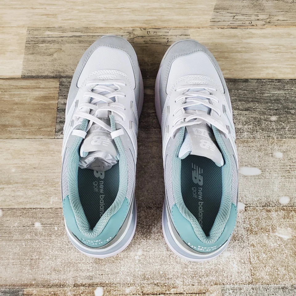 New Balance 574 Greens v2 女式高尔夫鞋 7.5 码跑步灰色系带运动鞋 — 第 4/4 张图片