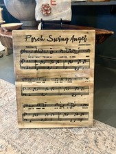 XL, Wedding Gift, Anniversary Gift, Live Edge, Engraved, Music Sheet With Names.