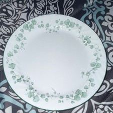 Corelle Dinner Plate Green Ivy Floral Pattern Microwave Safe Made in USA
