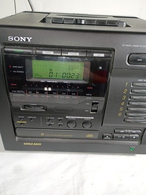 Vintage Sony CFD-610 6 Disc CD Player FM/AM Radio Cassette Boombox READ