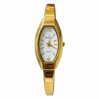 Vintage Peugeot Gold Tone Bracelet Watch Women s Quartz Y2K Minimalist Untested