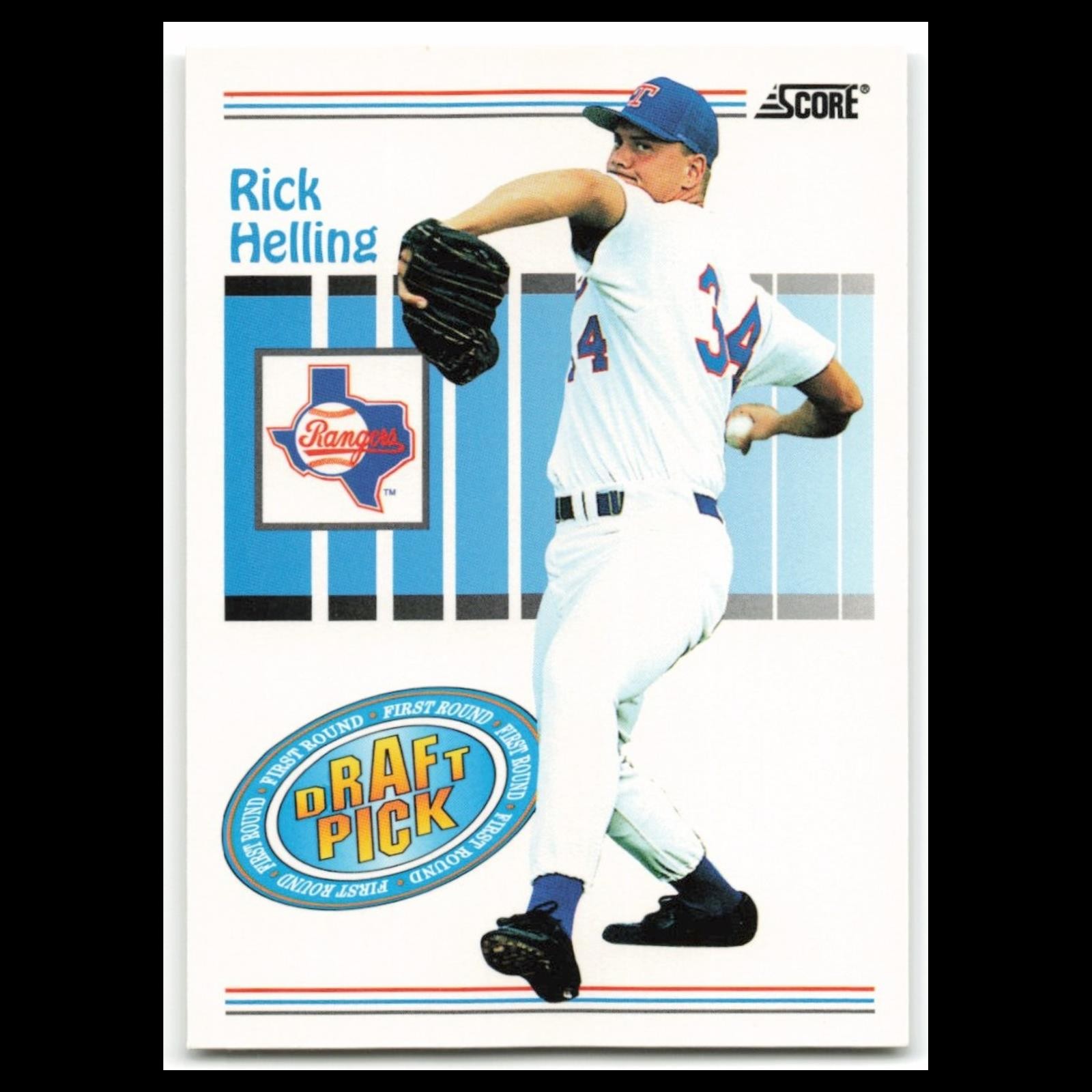 Rick Helling Rookie #491 1993 Score Texas Rangers Baseball Card MLB NM