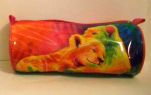 Lisa Frank Lions 7.5 Inch Small Pencil Zipper Pouch ***READ***