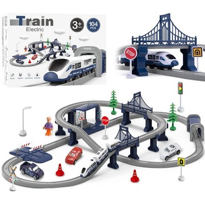 Wdmiya Train Sets for Boys 4-7, 104 Pcs Battery Operated Train Set with Track...