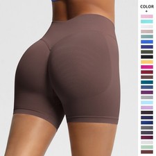 2026 Womens High Waist Yoga Shorts Butt Lift Scrunch Pants Booty Leggings Gym