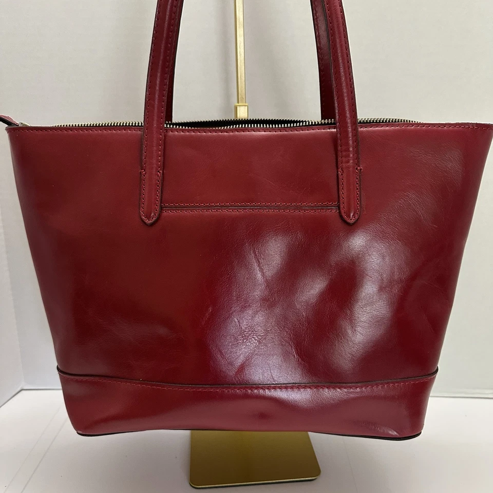 Patricia Nash Violetti Tote Vintage Distressed Red Leather - Image 4 of 4