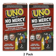 UNO Show Em No Mercy EXPANSION PACK  Save Yourself or DOUBLE the PAIN!,Pack of 2