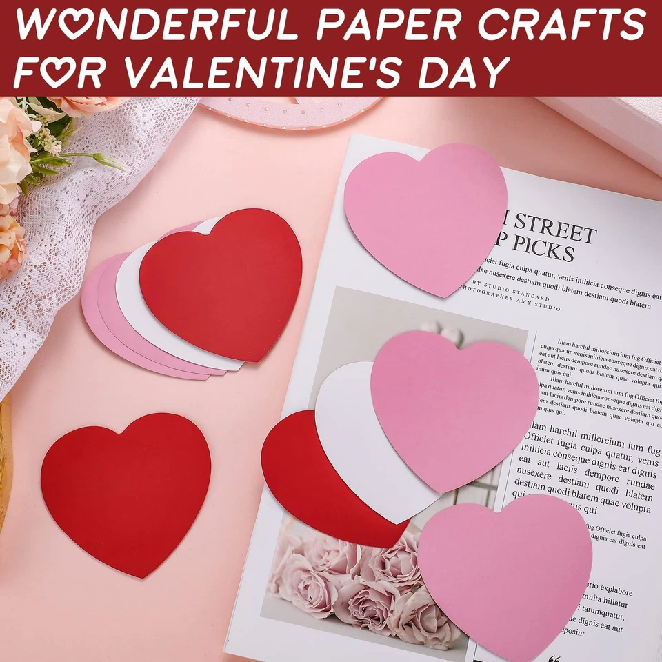 108 Piezas Recortes de Corazón Papel Tablón de Anuncios Decoración Aula Corazón Troquelado... Foto 3 de 4