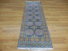 Turkish Oushak,Geometric Multicolored Rug,Handmade Bohemian Bokara Rug 2x6
